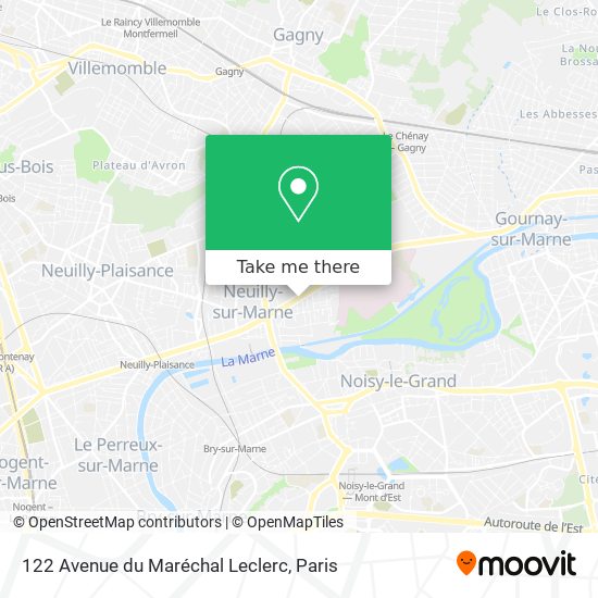Mapa 122 Avenue du Maréchal Leclerc