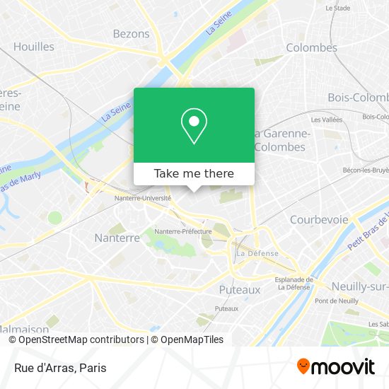 Mapa Rue d'Arras
