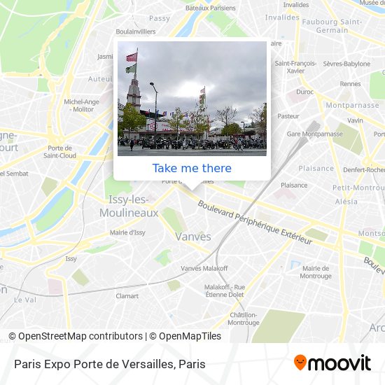 Mapa Paris Expo Porte de Versailles
