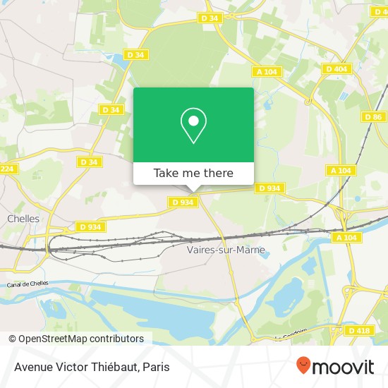 Mapa Avenue Victor Thiébaut