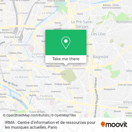 IRMA : Centre d'information et de ressources pour les musiques actuelles map