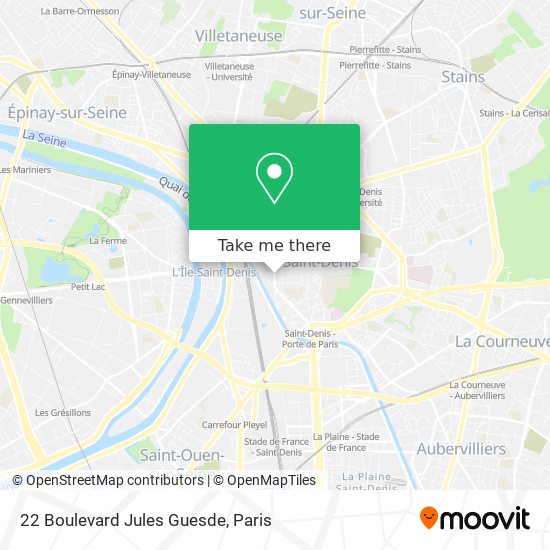 Mapa 22 Boulevard Jules Guesde