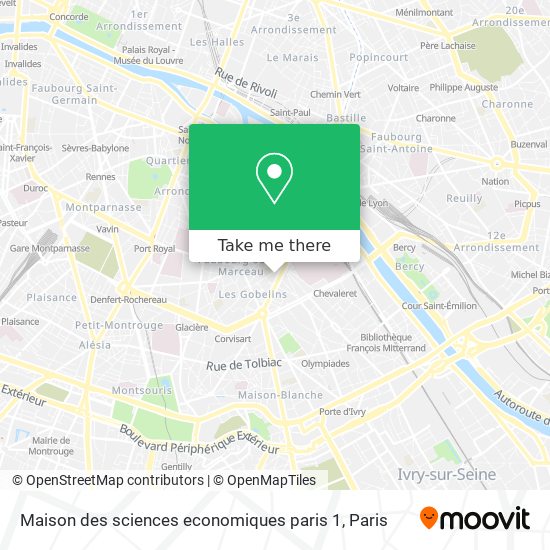 Maison des sciences economiques paris 1 map