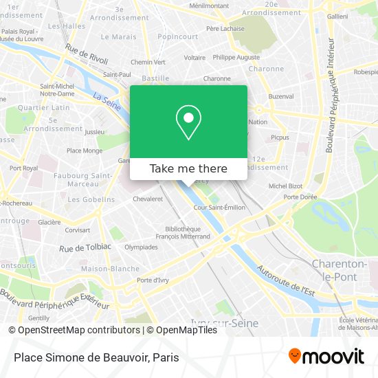 Mapa Place Simone de Beauvoir