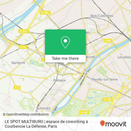 LE SPOT MULTIBURO | espace de coworking à Courbevoie La Défense map