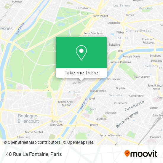 Mapa 40 Rue La Fontaine