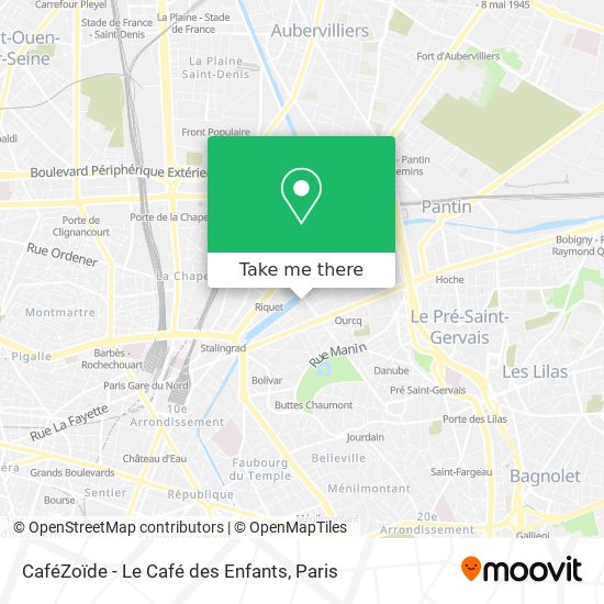 Mapa CaféZoïde - Le Café des Enfants
