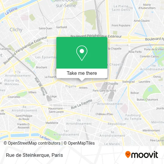 Mapa Rue de Steinkerque