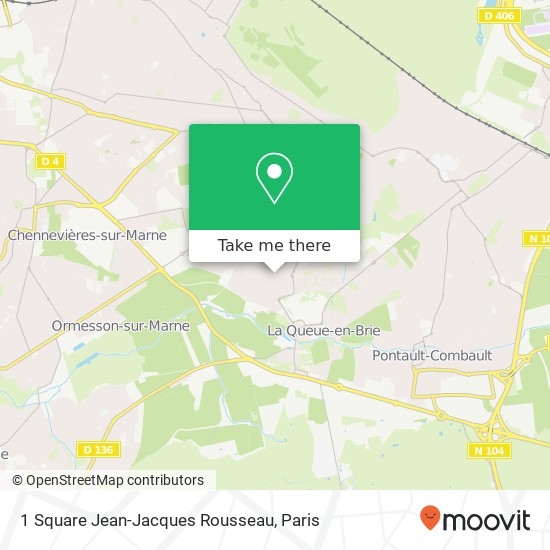 1 Square Jean-Jacques Rousseau map