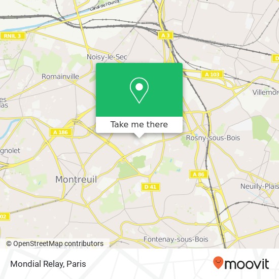 Mondial Relay map