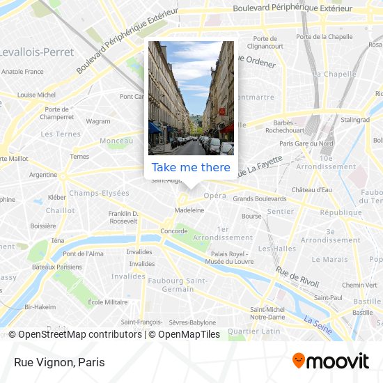 Mapa Rue Vignon