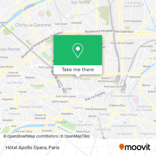 Mapa Hôtel Apollo Opera
