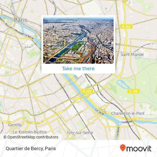 Mapa Quartier de Bercy