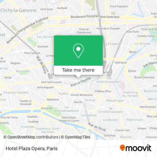 Hotel Plaza Opera map