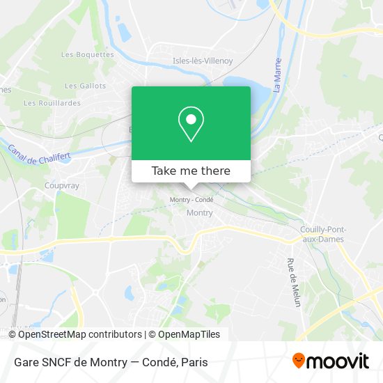 Mapa Gare SNCF de Montry — Condé