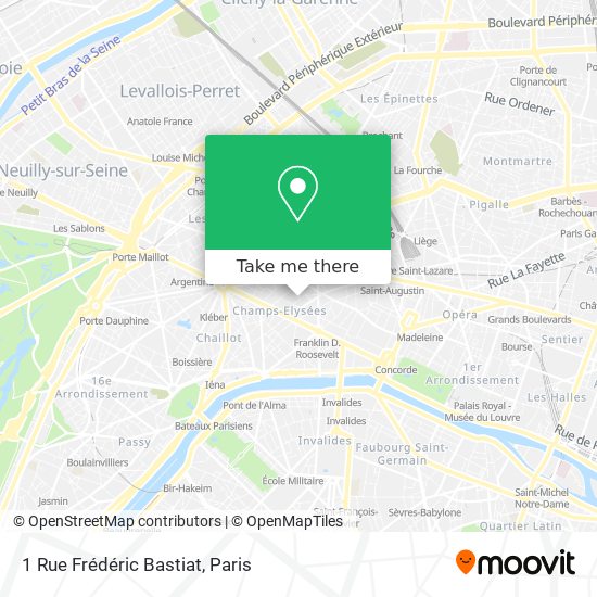 Mapa 1 Rue Frédéric Bastiat