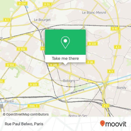 Mapa Rue Paul Belwo