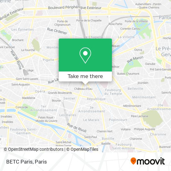 BETC Paris map