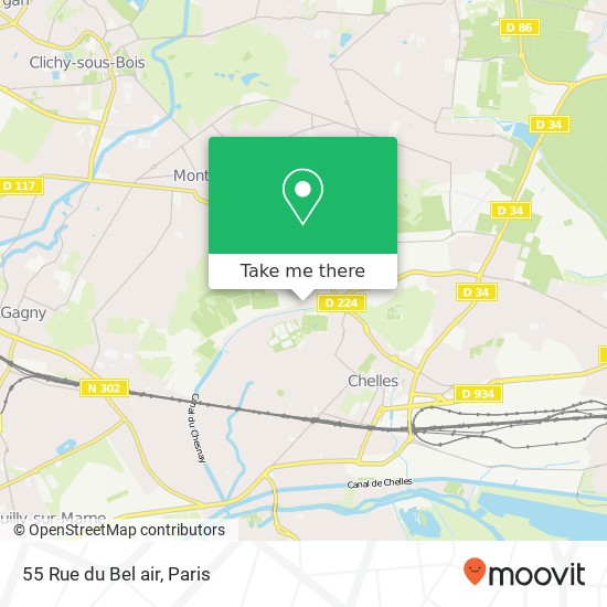 Mapa 55 Rue du Bel air
