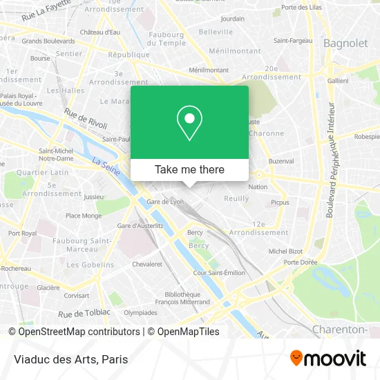 Viaduc des Arts map
