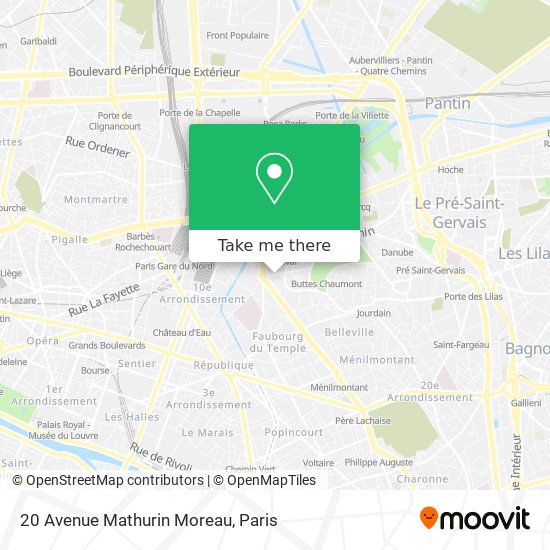 20 Avenue Mathurin Moreau map