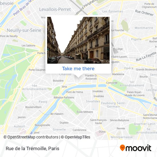 Mapa Rue de la Trémoille