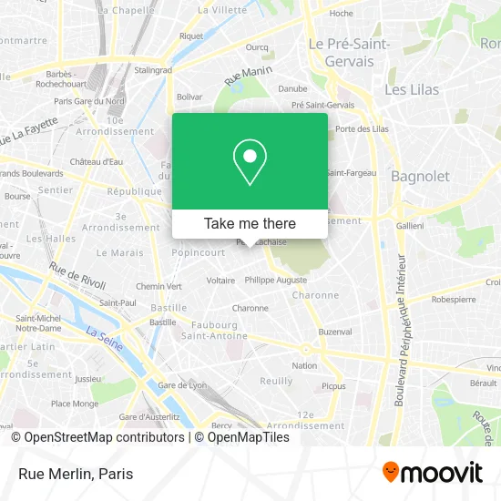 Rue Merlin map