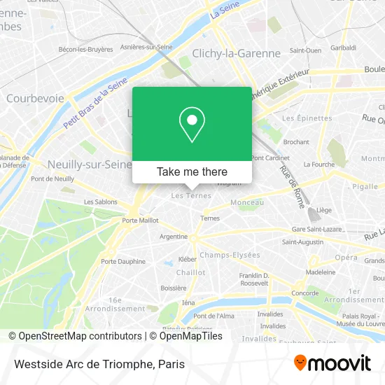 Westside Arc de Triomphe map