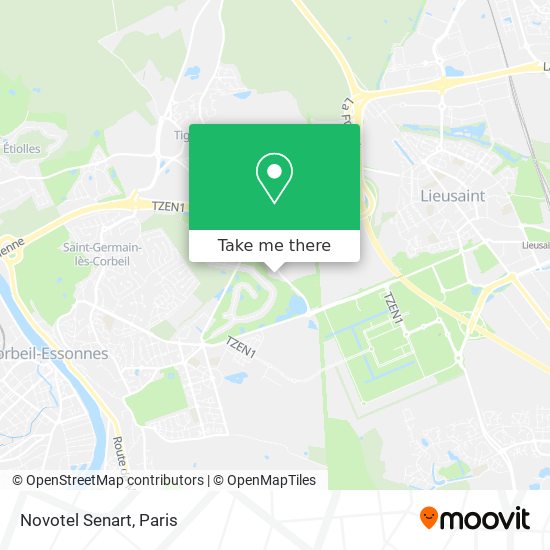 Novotel Senart map