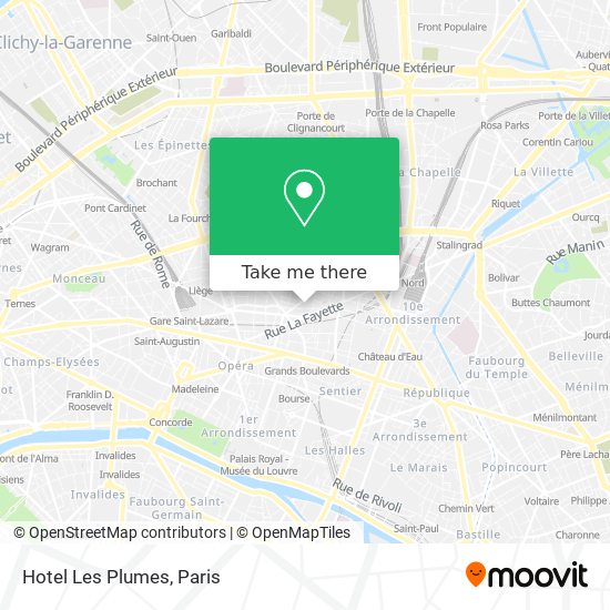 Hotel Les Plumes map