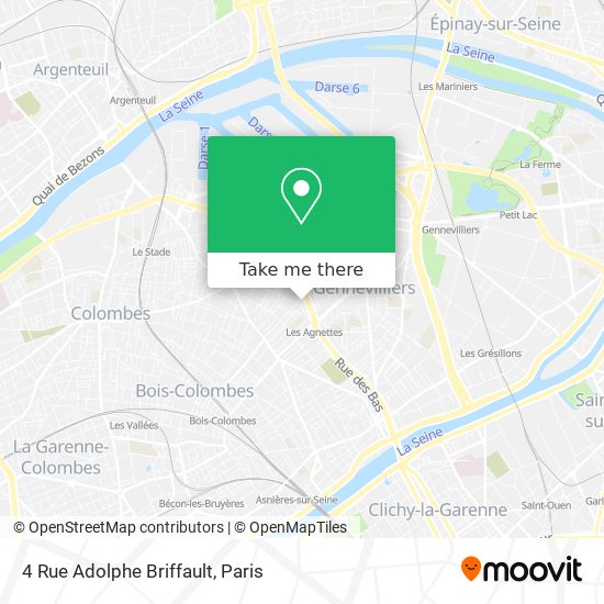 Mapa 4 Rue Adolphe Briffault