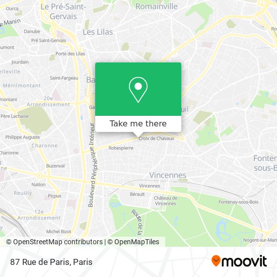 Mapa 87 Rue de Paris