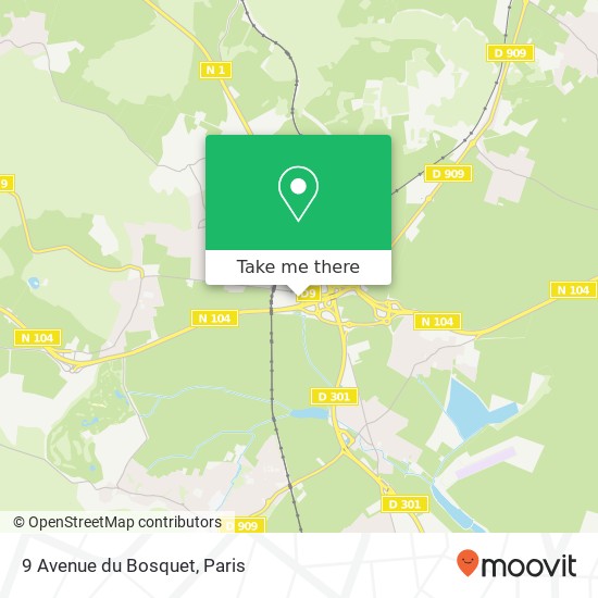 Mapa 9 Avenue du Bosquet