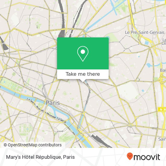 Mary's Hôtel République map