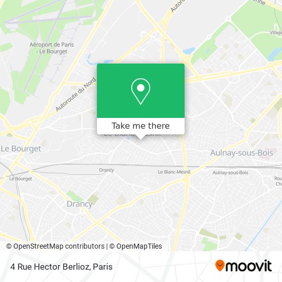 Mapa 4 Rue Hector Berlioz