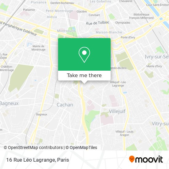 Mapa 16 Rue Léo Lagrange