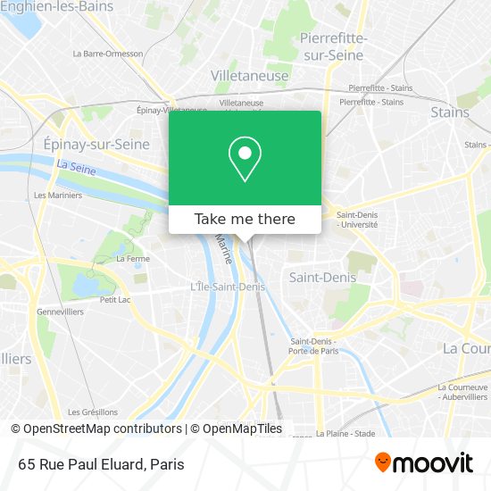 Mapa 65 Rue Paul Eluard