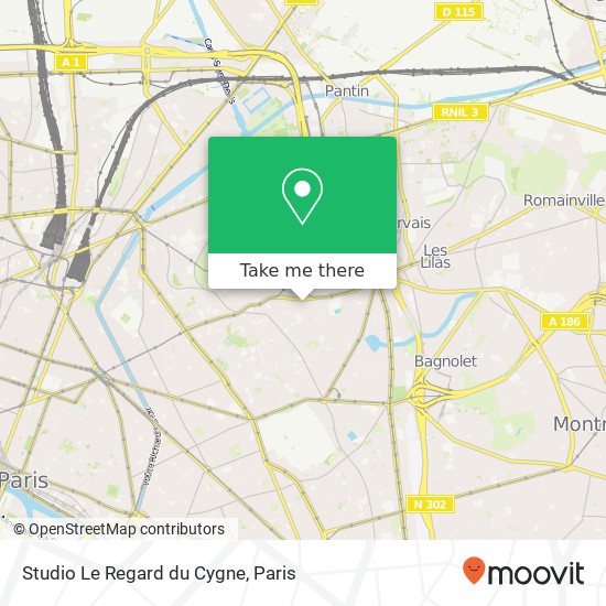 Studio Le Regard du Cygne map