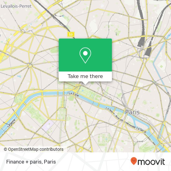 Mapa Finance + paris