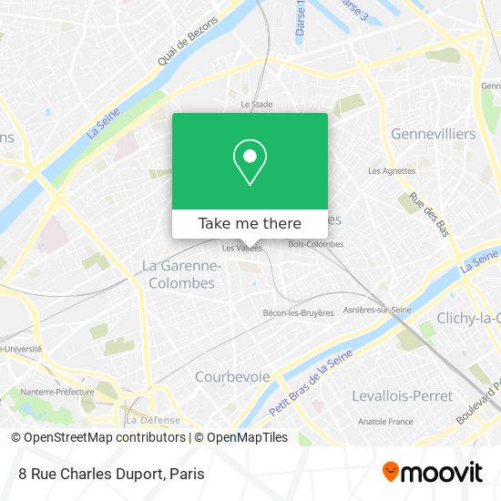 Mapa 8 Rue Charles Duport