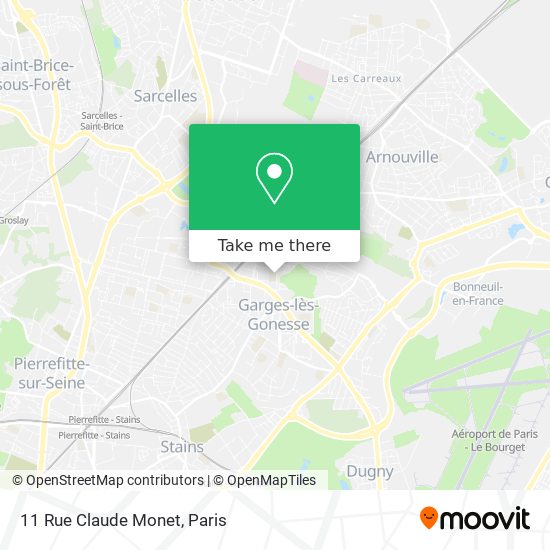 Mapa 11 Rue Claude Monet