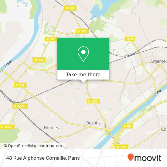Mapa 48 Rue Alphonse Cornaille