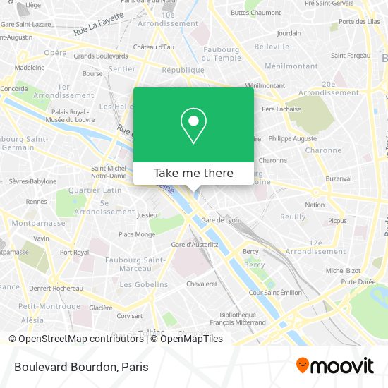 Mapa Boulevard Bourdon