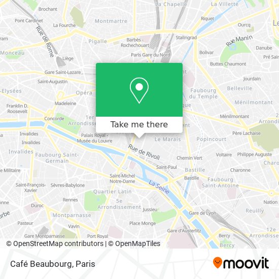 Mapa Café Beaubourg
