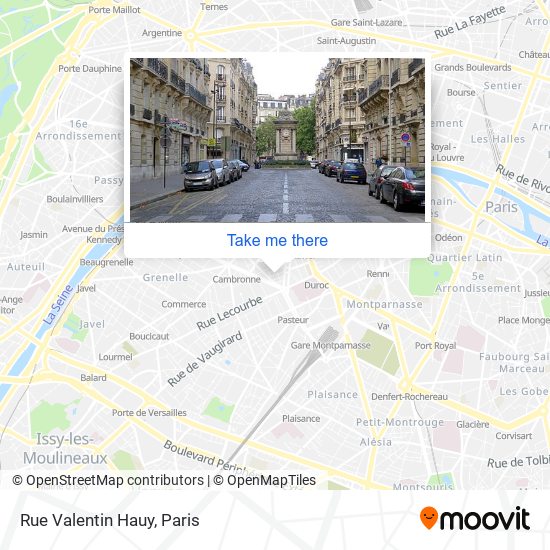 Mapa Rue Valentin Hauy