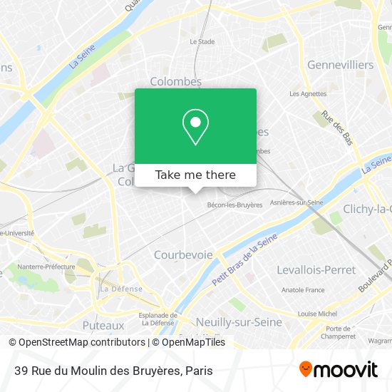 Mapa 39 Rue du Moulin des Bruyères