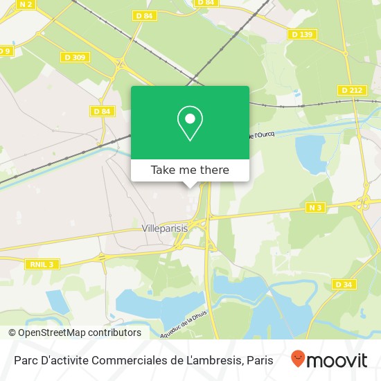 Parc D'activite Commerciales de L'ambresis map