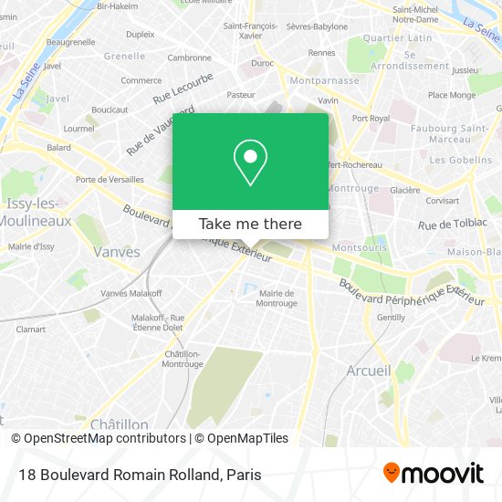 Mapa 18 Boulevard Romain Rolland