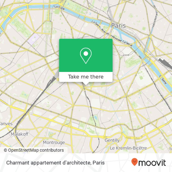 Mapa Charmant appartement d'architecte