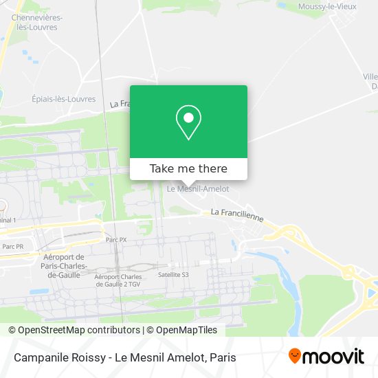 Mapa Campanile Roissy - Le Mesnil Amelot